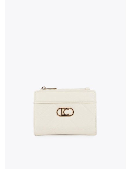 BILLETERO-PEQUEÑO-MONOGRAMA-ROMBO-DOS-COMPARTIMENTOS-LOGO-OVALADA¡O-DORADO-LOLA-CASADEMUNT