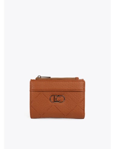 BILLETERO-PEQUEÑO-MONOGRAMA-ROMBO-DOS-COMPARTIMENTOS-LOGO-OVALADA¡O-DORADO-LOLA-CASADEMUNT