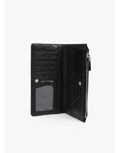 BILLETERO-NEGRO-XL-TACHAS-DOS-COMPARTIMENTOS-CREMALLERA-PRESIÓN-LOLA-CASADEMUNT