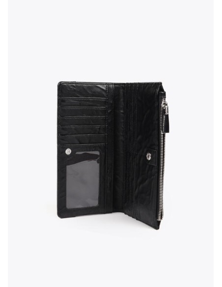 BILLETERO-NEGRO-XL-TACHAS-DOS-COMPARTIMENTOS-CREMALLERA-PRESIÓN-LOLA-CASADEMUNT