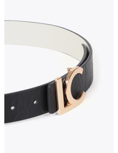 CINTURÓN-REVERSIBLE-NEGRO-CRUDO-ROJO-ROSA-HEBILLA-DORADA-LOGO-LOLA-CASADEMUNT