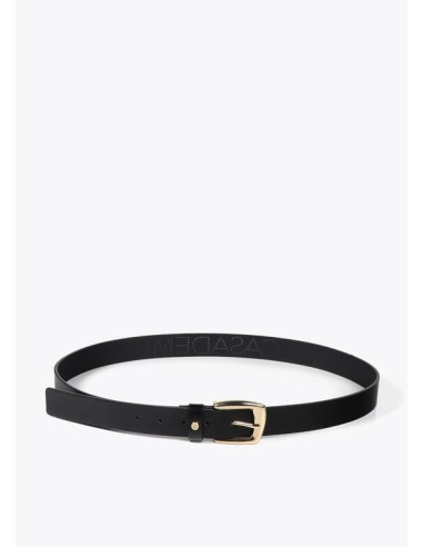 CINTURÓN-LOGO-TROQUELADO-HEBILLA-DORADA-NEGRO-CAMEL-LOLA-CASADEMUNT