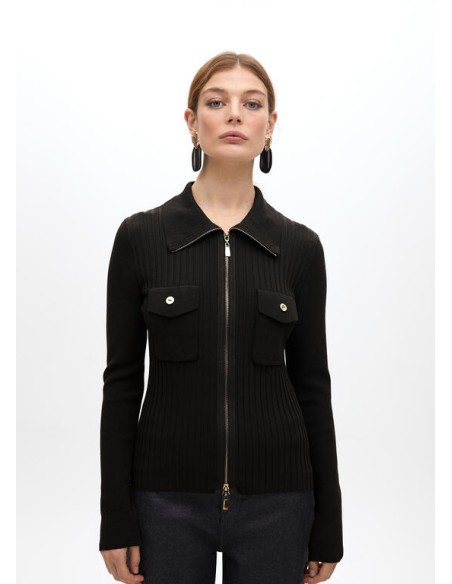 CÁRDIGAN-CREMALLERA-ACANALADO-CUELLO-CLÁSICO-DOBLE-BOLSILLO-LOLA-CASADEMUNT