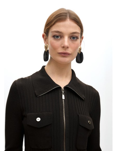 CÁRDIGAN-CREMALLERA-ACANALADO-CUELLO-CLÁSICO-DOBLE-BOLSILLO-LOLA-CASADEMUNT