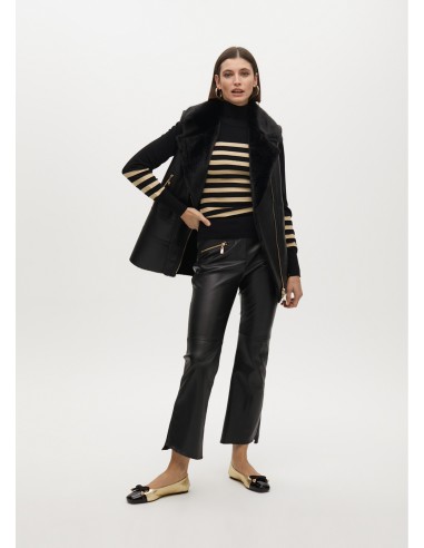 JERSEY-BICOLOR-NEGRO-DORADO-LUREX-CUELLO-ALTO-DETALLES-BOTONES-DORADOS-LOLA-CASADEMUNT