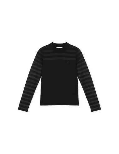 JERSEY-NEGRO-PUNTO.NEGRO-FRANJAS-TRANSPARENCIAS-LOLA-CASADEMUNT