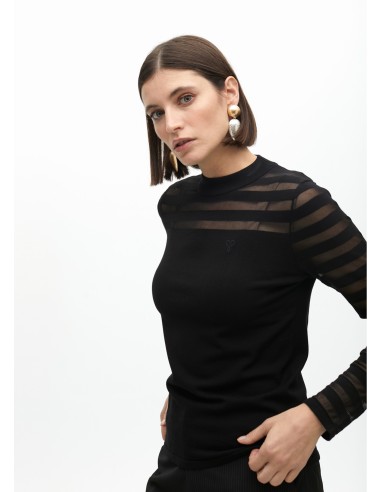 JERSEY-NEGRO-PUNTO.NEGRO-FRANJAS-TRANSPARENCIAS-LOLA-CASADEMUNT