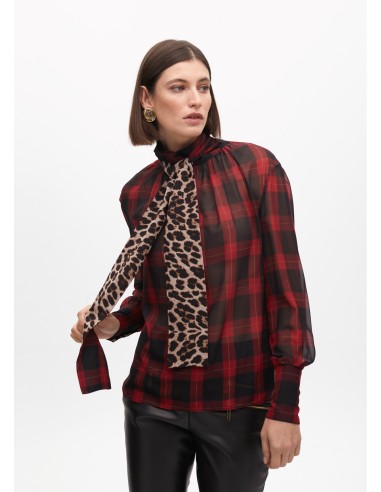 CAMISA-ESTAMPADO-TARTÁN-CUADROS-LAZADA-ANIMAL-PRINT-LOLA-CASADEMUNT