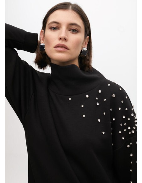 VESTIDO NEGRO MANGA JOYAS LOLA CASADEMUNT