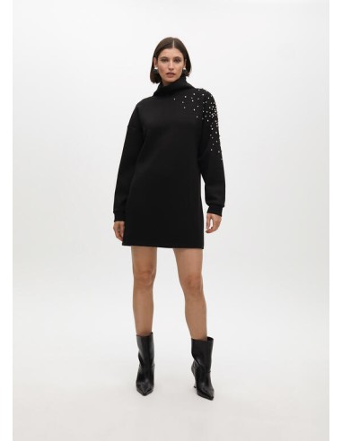 VESTIDO NEGRO MANGA JOYAS LOLA CASADEMUNT