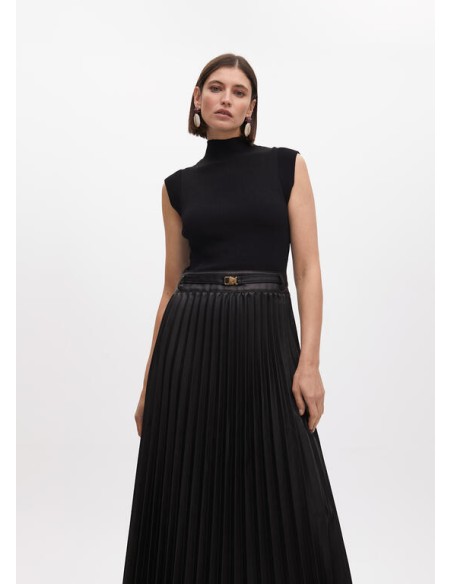 VESTIDO MIDI FALDA PLISADA LOLA CASADEMUNT