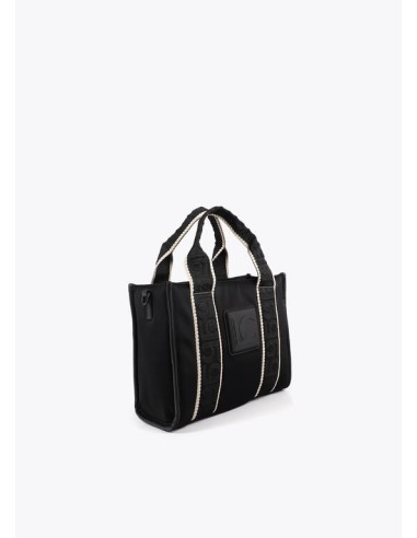 MINI-SHOPPER-TEJIDO-TIPO-NEOPRENO-DETALLES-CLAROS-ASAS-MANO-ASA-BANDOLERA-LOGO-SILICONA-AL-TONO-LOLA-CASADEMUNT