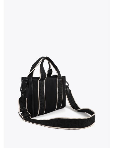 MINI-SHOPPER-TEJIDO-TIPO-NEOPRENO-DETALLES-CLAROS-ASAS-MANO-ASA-BANDOLERA-LOGO-SILICONA-AL-TONO-LOLA-CASADEMUNT