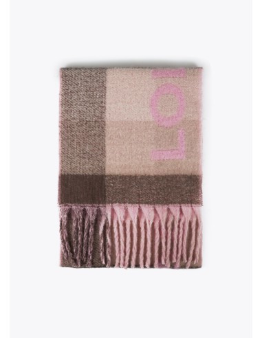 BUFANDA-CUADROS-COMBINACIÓN-COLORES-LOGO-GRANDE-FLECOSS-LOLA-CASADEMUNT