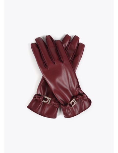 GUANTES-EFECTO-PIEL-DETALLE-PULSERA-AL-TONO-LOGO-OVALADO-BRILLANTITOS-LOLA-CASADEMUNT