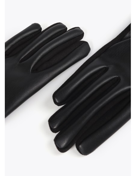 GUANTES-EFECTO-PIEL-DETALLE-PULSERA-AL-TONO-LOGO-OVALADO-BRILLANTITOS-LOLA-CASADEMUNT