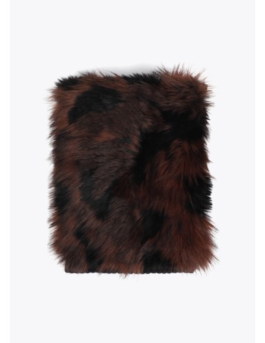 BUFANDA-COMBINADA-PUNTO-NEGRO-PELO-MARRÓN-NEGRO-LOLA-CASADEMUNT