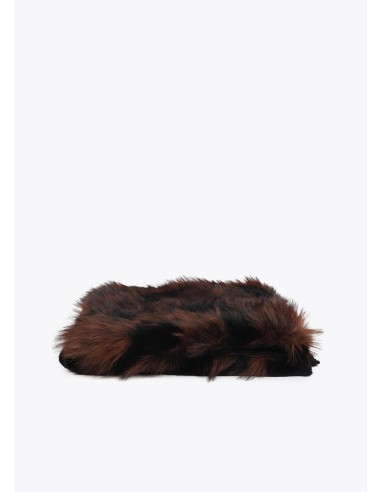 BUFANDA-COMBINADA-PUNTO-NEGRO-PELO-MARRÓN-NEGRO-LOLA-CASADEMUNT