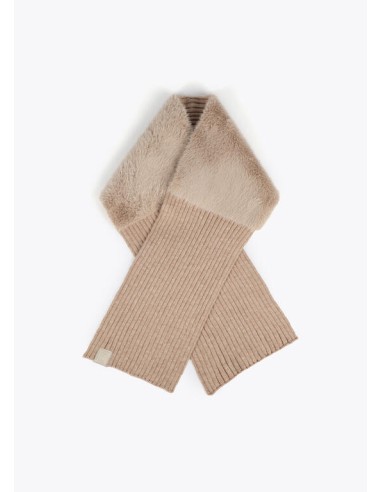 BUFANDA-COMBINADA-PUNTO-NEGRO-PELO-CRUDO-LOLA-CASADEMUNT