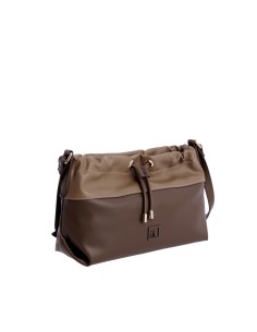 BANDOLERA-COMBINADA-MARRÓN-TAUPE-ASA-BANDOLERA-REGULABLE-COMPARTIMENTO-TRASERO-DON-ALGODÓN 2