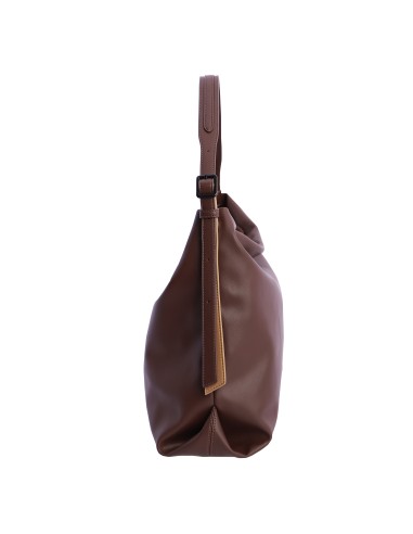 BOLSO MARRÓN ASA ROMENA DON ALGODÓN