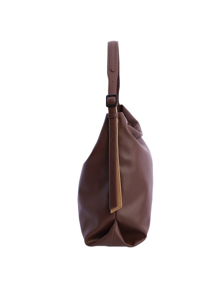 BOLSO MARRÓN ASA ROMENA DON ALGODÓN