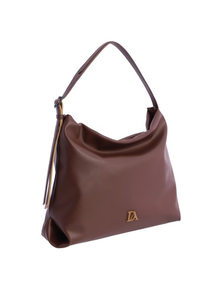 BOLSO-MARRÓN-UN-ASA-HOMBRO-ROMENA-COMPARTIMENTO-TRASERO-DON-ALGODÓN