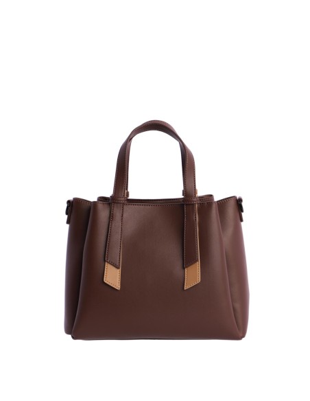 BOLSO-MARRÓN-DOS-ASAS-MANO-ASA-BANDOLERA-DETALLES-CONTRASTE-CIERRE-CREMALLERA-DON-ALGODÓN