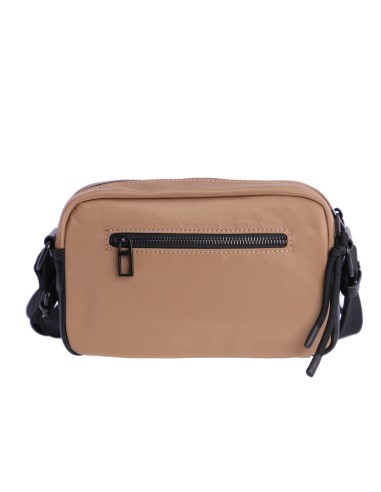 BANDOLERA-NYLON-CAMEL-VARIOS-COMPARTIMENTOS-DETALLES-NEGROS-ZARELA-DON-ALGODÓN