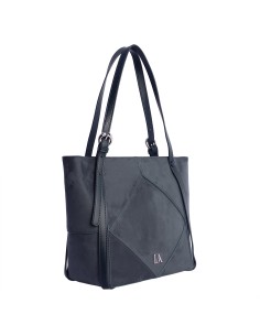 SHOPPER-ANTELINA-AZUL-MARINO-ASAS-HOMBRO-CIERRE-CREMALLERA-REINA-DON-ALGODÓN 2