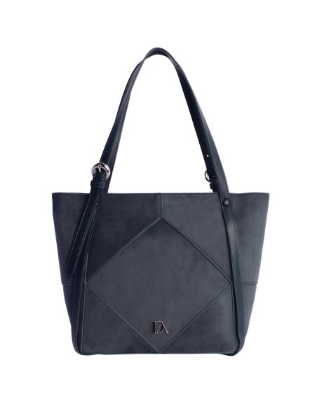 SHOPPER-ANTELINA-AZUL-MARINO-ASAS-HOMBRO-CIERRE-CREMALLERA-REINA-DON-ALGODÓN