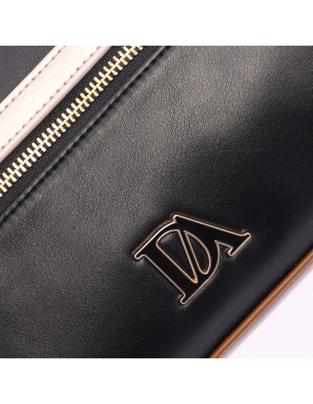 BANDOLERA-NEGRA.COMBINADA-OVALADA-TIRENA-ASA-REGULABLE-LOGO-FRONTAL-DON-ALGODÓN