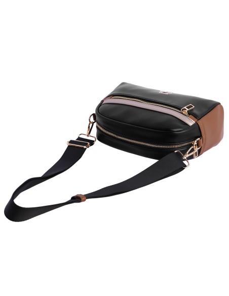 BANDOLERA-NEGRA.COMBINADA-OVALADA-TIRENA-ASA-REGULABLE-LOGO-FRONTAL-DON-ALGODÓN