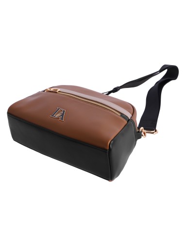 BANDOLERA-MARRÓN-COMBINADA-OVALADA-TIRENA-ASA-REGULABLE-LOGO-FRONTAL-DON-ALGODÓN