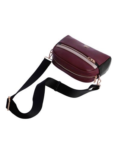 BANDOLERA BURDEOS OVALADA TIRENA DON ALGODÓN