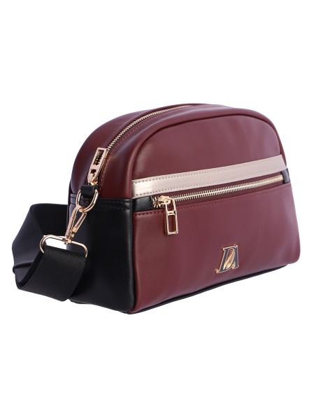 BANDOLERA BURDEOS OVALADA TIRENA DON ALGODÓN