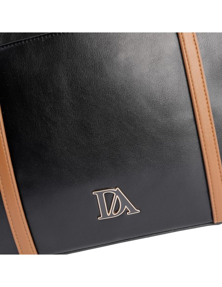 SHOPPER-NEGRO-COMBINADO-MARRÓN-BLANCO-ASAS.HOMBRO--LUNETA-DON-ALGODÓN