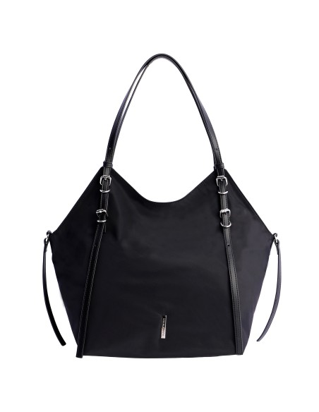 BOLSO-NYLON-NEGRO-HOMBRO-DOS-ASAS-DETALLES-METAL-LUNARA-DON-ALGODÓN
