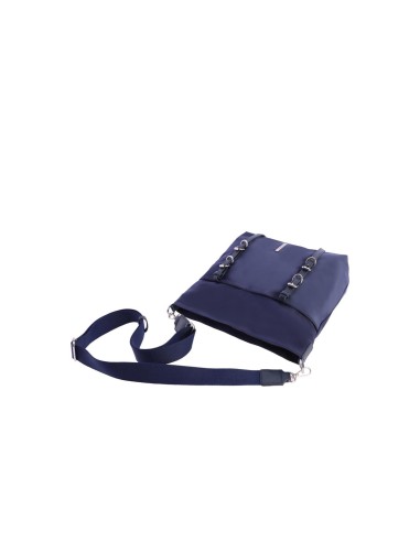 BANDOLERA-NYLON-MARINO.DETALLES-PLATA-COMPARTIMENTO-TRASERO-TUNDRA-DON-ALGODÓN