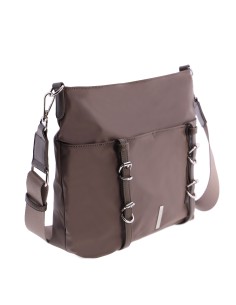 BANDOLERA-NYLON-TAUPE.DETALLES-PLATA-COMPARTIMENTO-TRASERO-TUNDRA-DON-ALGODÓN 2