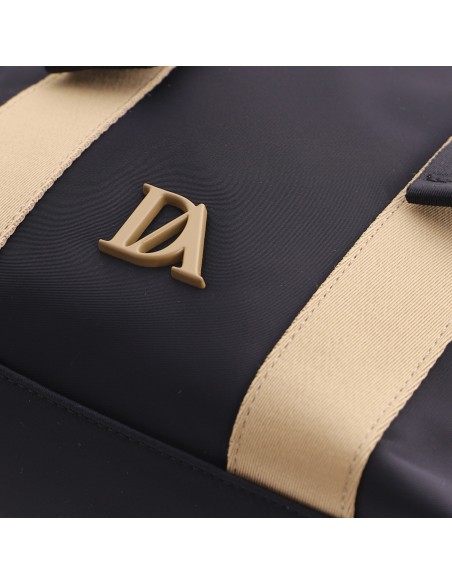 BOLSO-DOS-ASAS-MANO-ASA-BANDOLERA-REGULABLE-NEGRO-COMBINADO-BEIGE-ARVIKA-DON-ALGODÓN