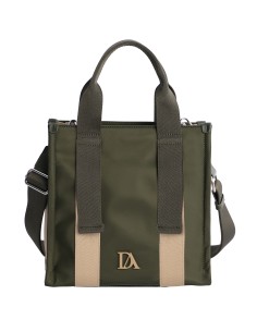 BOLSO-DOS-ASAS-MANO-ASA-BANDOLERA-REGULABLE-KAKI-COMBINADO-BEIGE-ARVIKA-DON-ALGODÓN