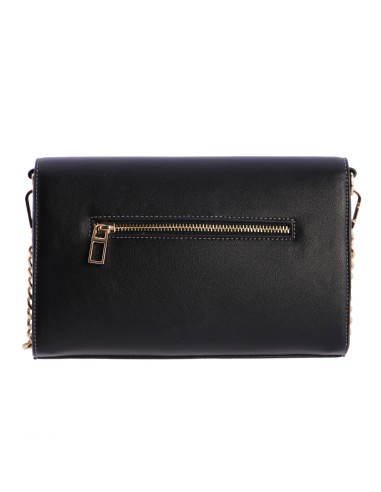 BOLSO-NEGRO-EFECTO-PIEL-SOLAPA-CIERRE-IMÁN-ASA-BANDOLERA-COMBINADA-CADENA-DORADA-EFECTO-PIEL-ORLANA-DON-ALGODÓN