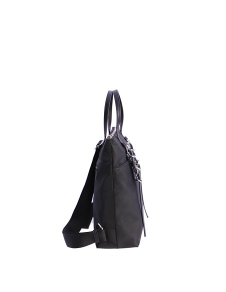 MOCHILA-NYLON-NEGRO-DOS-ASAS-MANO-ASAS-REGULABLES-TRASERAS-NORETA-DON-ALGODÓN