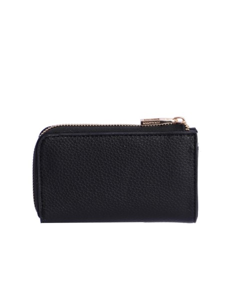 MONEDERO-EFECTO-PIEL-NEGRO-CIERRE-CREMALLERA.COMPARTIMENTOS-INTERIORES-DON-ALGODÓN