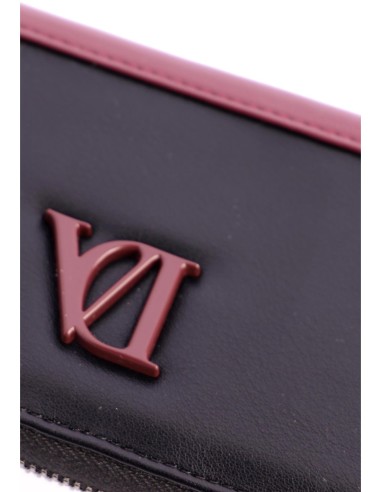 BILLETERO-GRANDE-NEGRO-COMBINADO-BURDEOS-CIERRE-CREMALLERA-COMPARTIEMTNOS-INTERIORES-DON-ALGODÓN