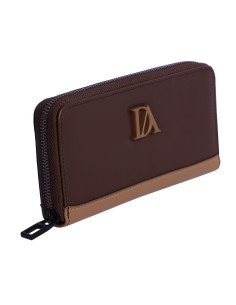 BILLETERO-GRANDE-MARRÓN-COMBINADO-TAUPE-CIERRE-CREMALLERA-COMPARTIEMTNOS-INTERIORES-DON-ALGODÓN 2