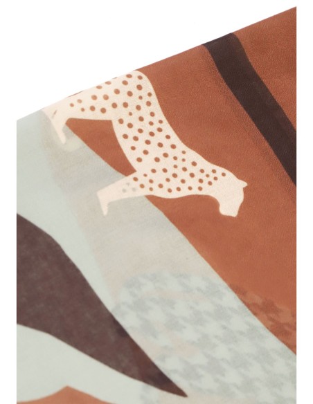 PAÑUELO LEOPARDOS ISELVA DON ALGODÓN