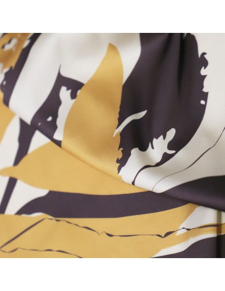 PAÑUELO-RECTANGULAR-ESTAMPADO-HOJAS-COLORES-OTOÑALES-MARRÓN-BEIGE-OCRE-DON-ALGODÓN