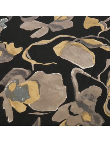 BUFANDA-ESTAMPADO-FLORES-MARRONES-NEGRO-DON-ALGODÓN